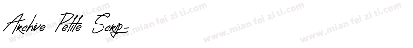 Archive Petite Scrip字体转换